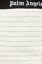 Logo-Print Shirred Midi Skirt